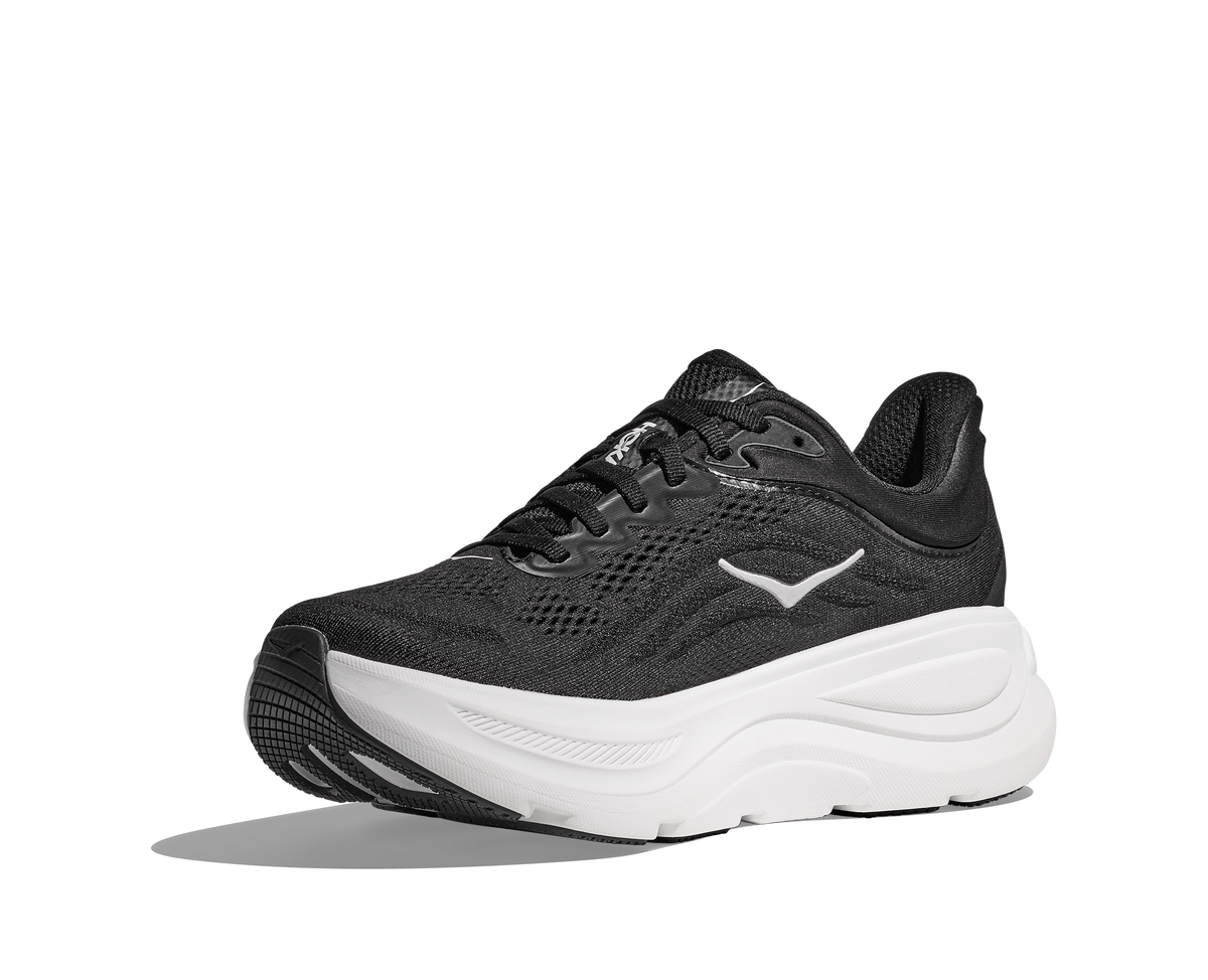 Hoka Bondi 9 Womens Running Shoes Black White