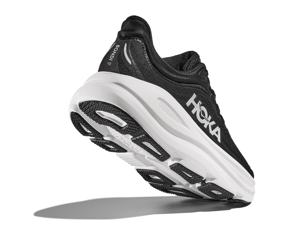 Hoka Bondi 9 Womens Running Shoes Black White