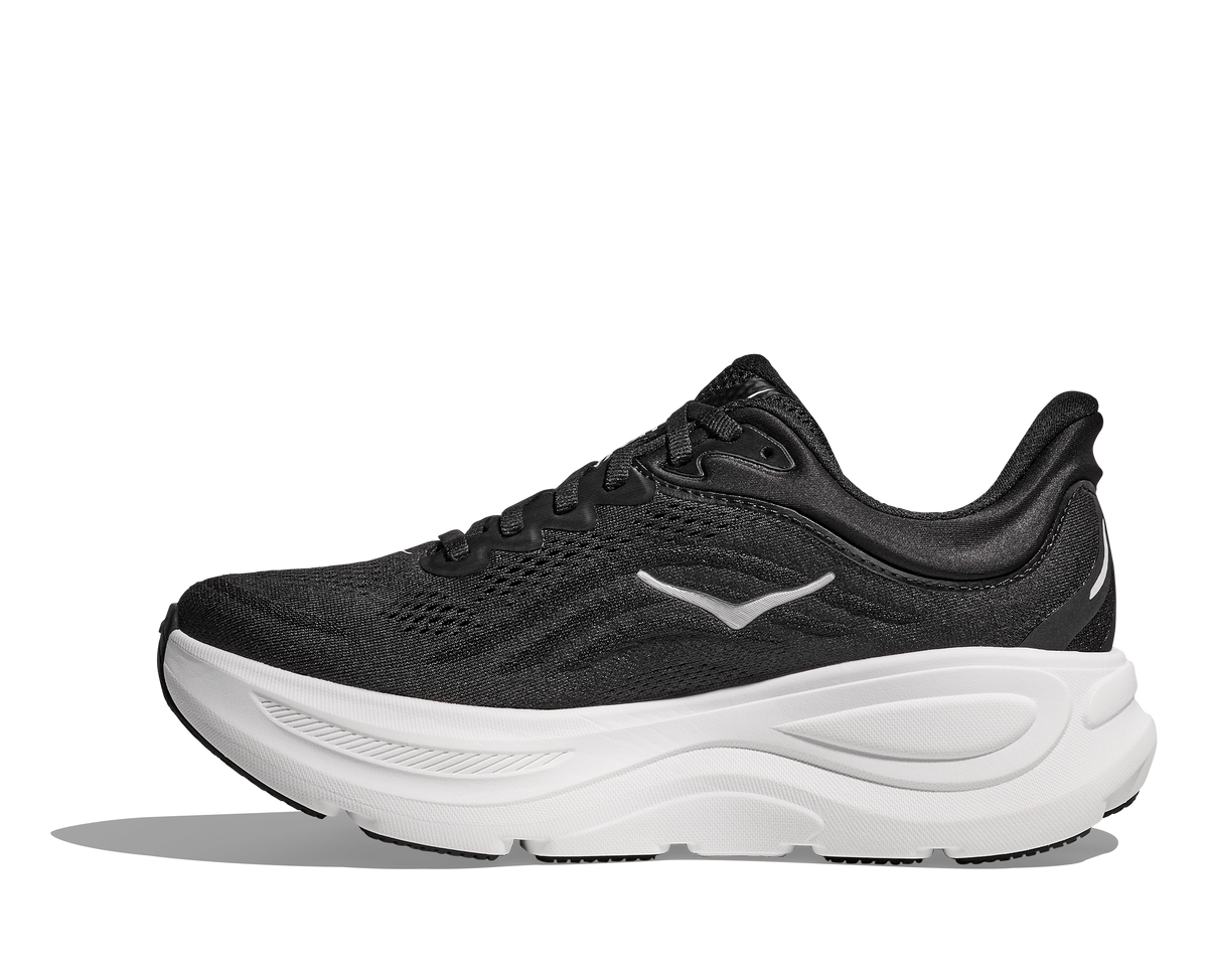Hoka Bondi 9 Womens Running Shoes Black White
